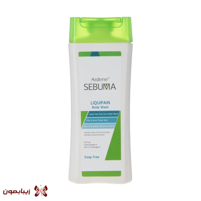 مایع شوینده غیر صابونی liquipain سبوما مناسب پوست بدن چرب و دارای آکنه آردن