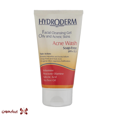 ژل شستشوی صورت مدل acne wash مناسب پوست چرب حجم هیدرودرم